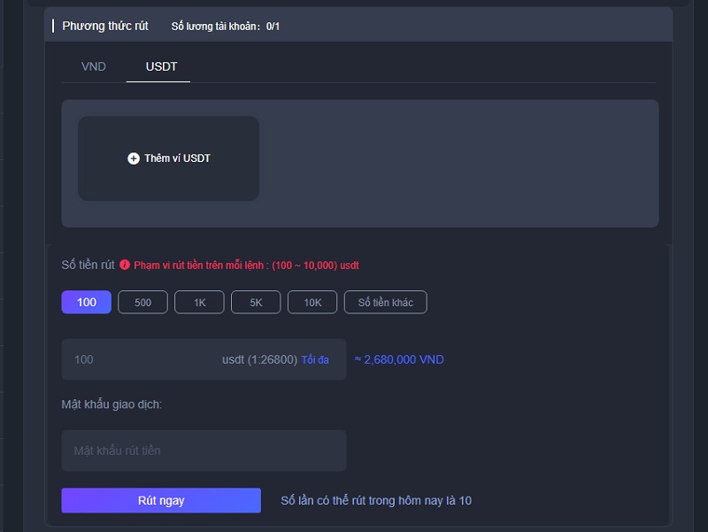 Rút tiền nhanh chóng qua tài khoản tại Luck8 2 Quy trình rút tiền USDT nhanh chóng và dễ dàng nhất
