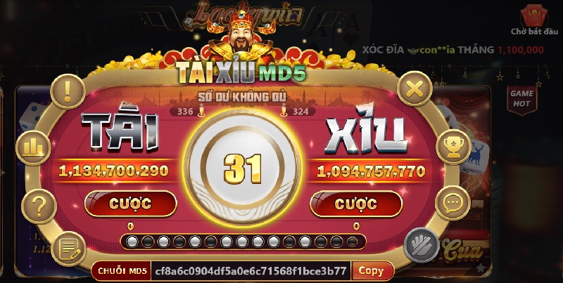 Tài Xỉu MD5 1 Tài Xỉu MD5 là trò chơi hấp dẫn tại LUCK8